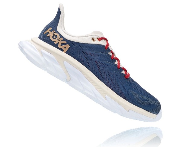 Hoka One One Clifton Edge Womens UK - Indigo Road Running Shoes - DLMRG6904